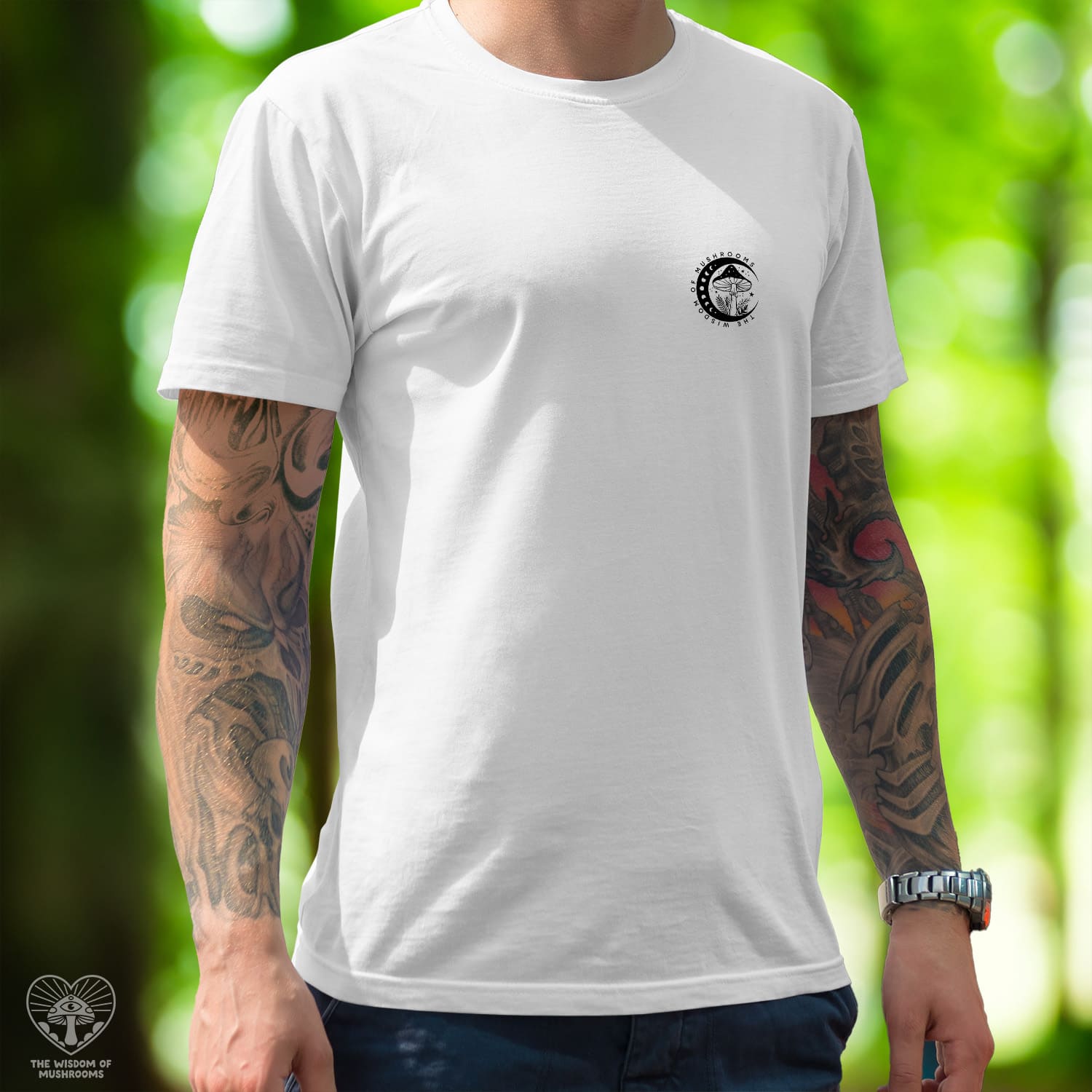 Lunar Mycelium - Pocket print - Unisex T-shirt