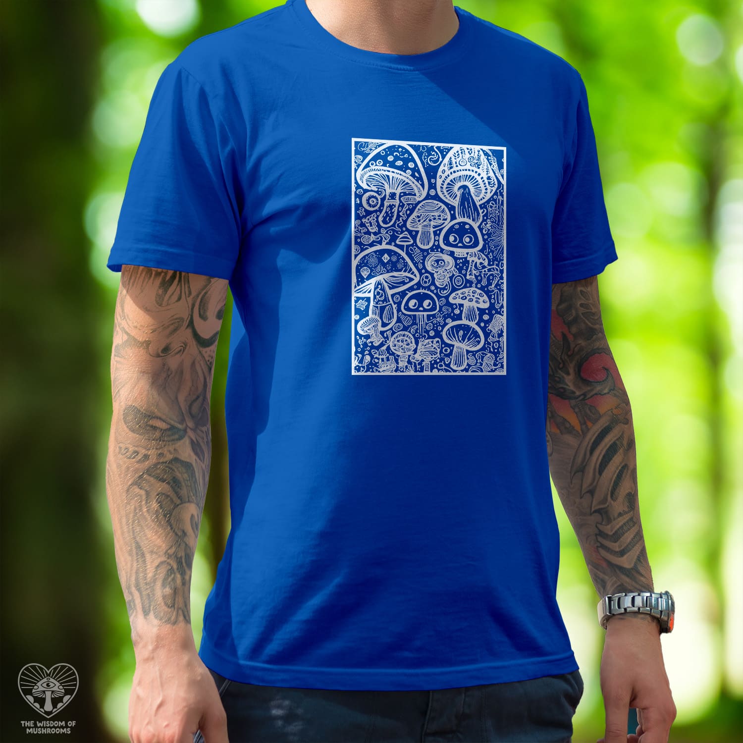 Mushrooms Doodle - Framed- Unisex T-shirt