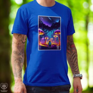 Psychonaut in the mushroom forest - Framed - Unisex T-shirt