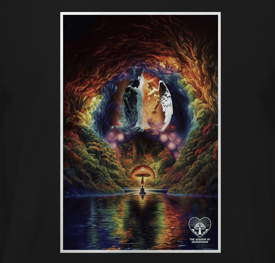 The battle of good and evil - Framed - Unisex T-shirt