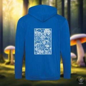 Mushrooms Doodle - Framed- Unisex Hoodie